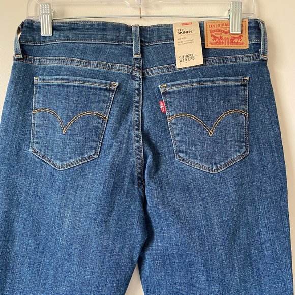 New Levi’s 711 Skinny Blue Jeans Size 6 - Picture 5 of 6